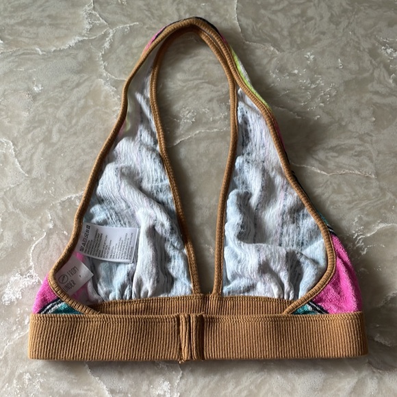 NWT out from under bikini top rainbow towel knit slip on halter new no tag - Picture 3 of 6